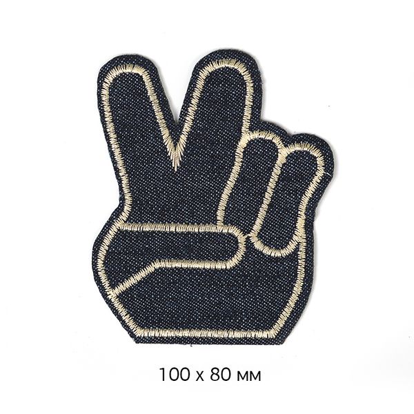 Термоаппликация джинсовые TBY.DEN.09 РУКА 100х80 мм, уп.10 шт