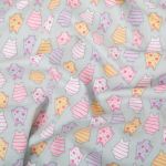 Ткань для пэчворка Peppy Молочные сны фланель, отрез 100х110 см, 175 г/м², МС-06 серый, Peppy