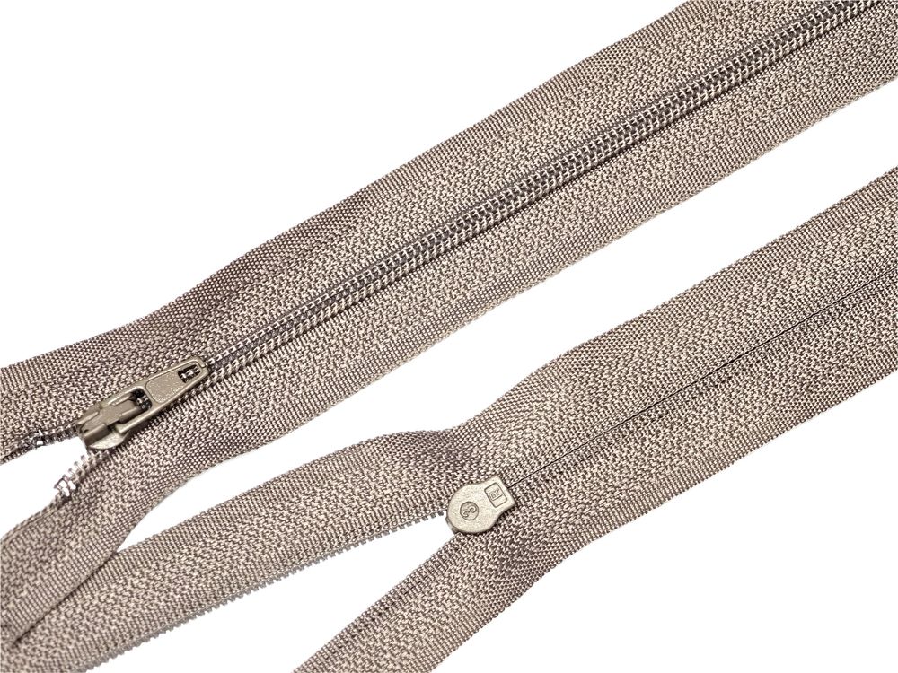 Молния спираль (витая) (цв.SBS) брючная Т3 (3 мм) 1 зам., н/раз., 18 см, автомат, S-323 т.бежевый, 100 шт