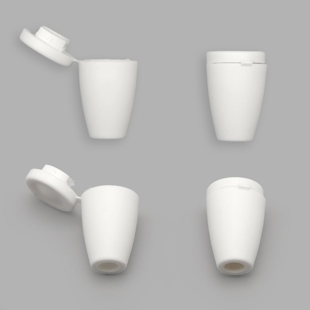 Наконечник для шнура пластик колокол ⌀6/9 мм, 14х11 мм, ПП, кипенно-белый, 100 шт