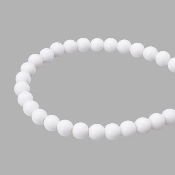 Бусины пластик ⌀6 мм, 50 г, круглые, Astra&Craft (603 белый), 1AL121-1