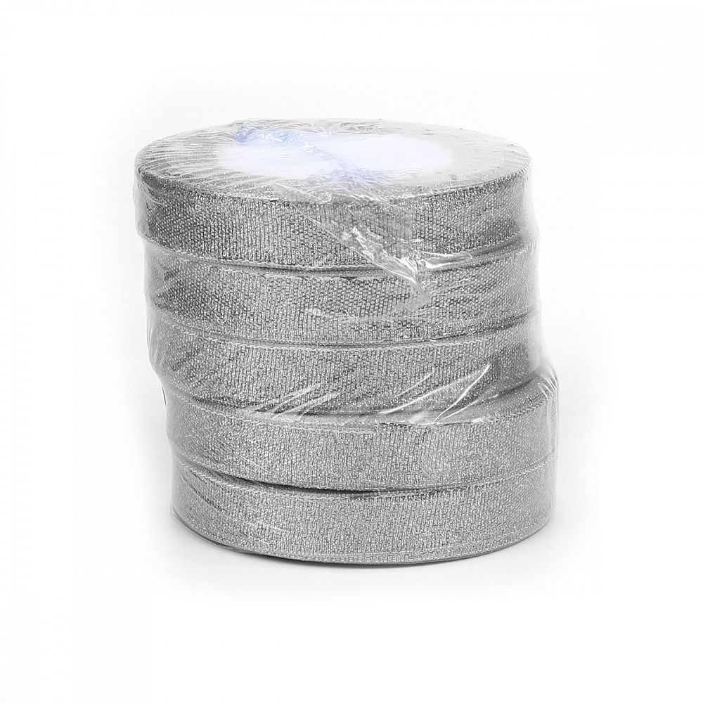 Лента металлизированная 15.0 мм / 22.85±1 метра, цв. серебро, Magic4Hobby, упак. 5 шт