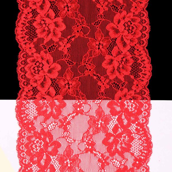 Кружево бельевое эластичное 180 мм / 13.72 м, цв. C820 красный