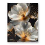 Бизнес-блокнот A5+ 80 л. 22 шт, клетка, глянцевая ламинация, Камелии 01158, Светоч ББ98