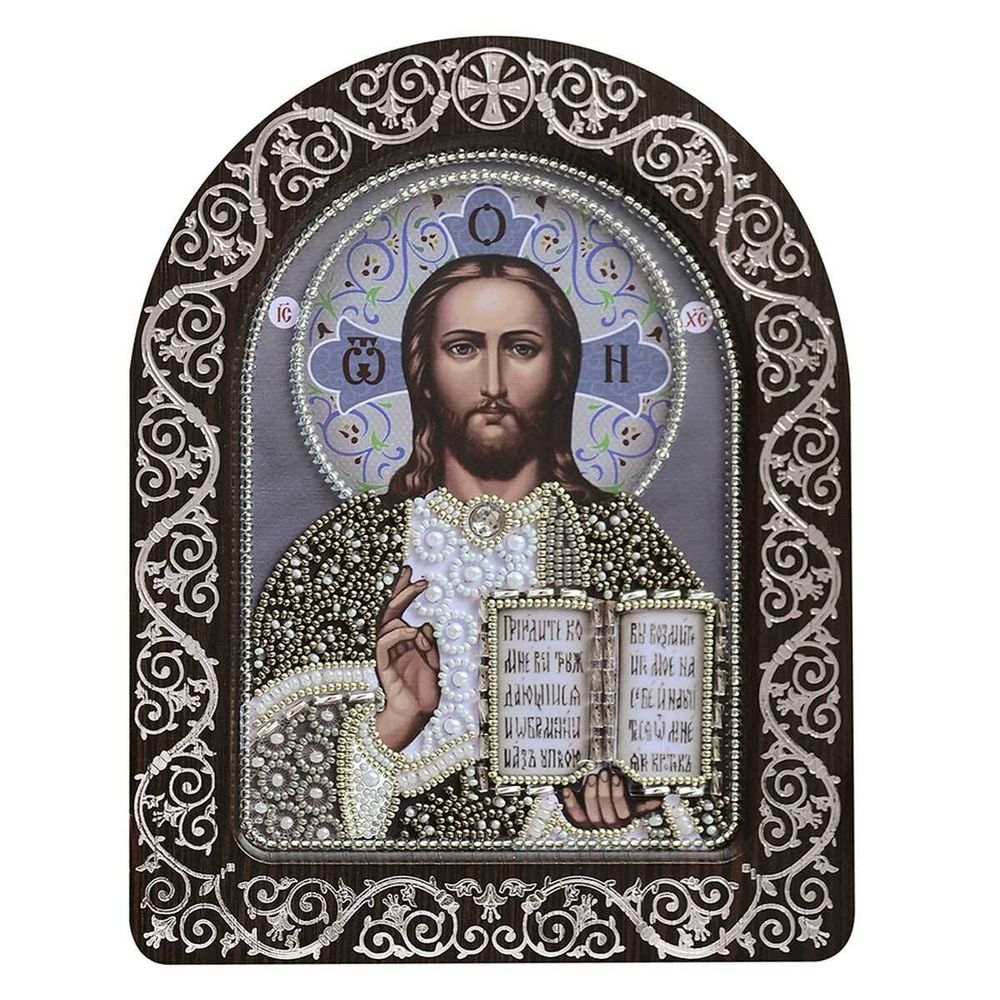 Набор для вышивания бисером Нова Слобода, Венчальная пара Господь Вседержитель 13.5х10 см