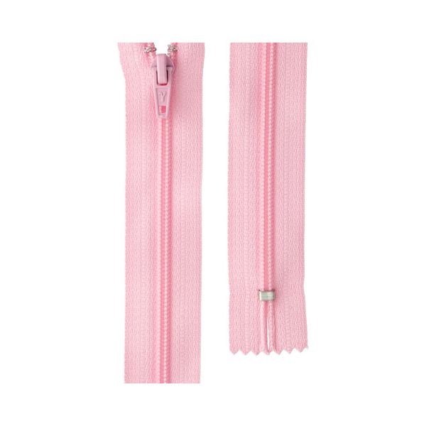 Молния спираль (витая) брючная Т4 (4 мм) 1 зам., н/раз., 18 см, автомат, 133 св.розовый, G004A Gamma, 10 шт