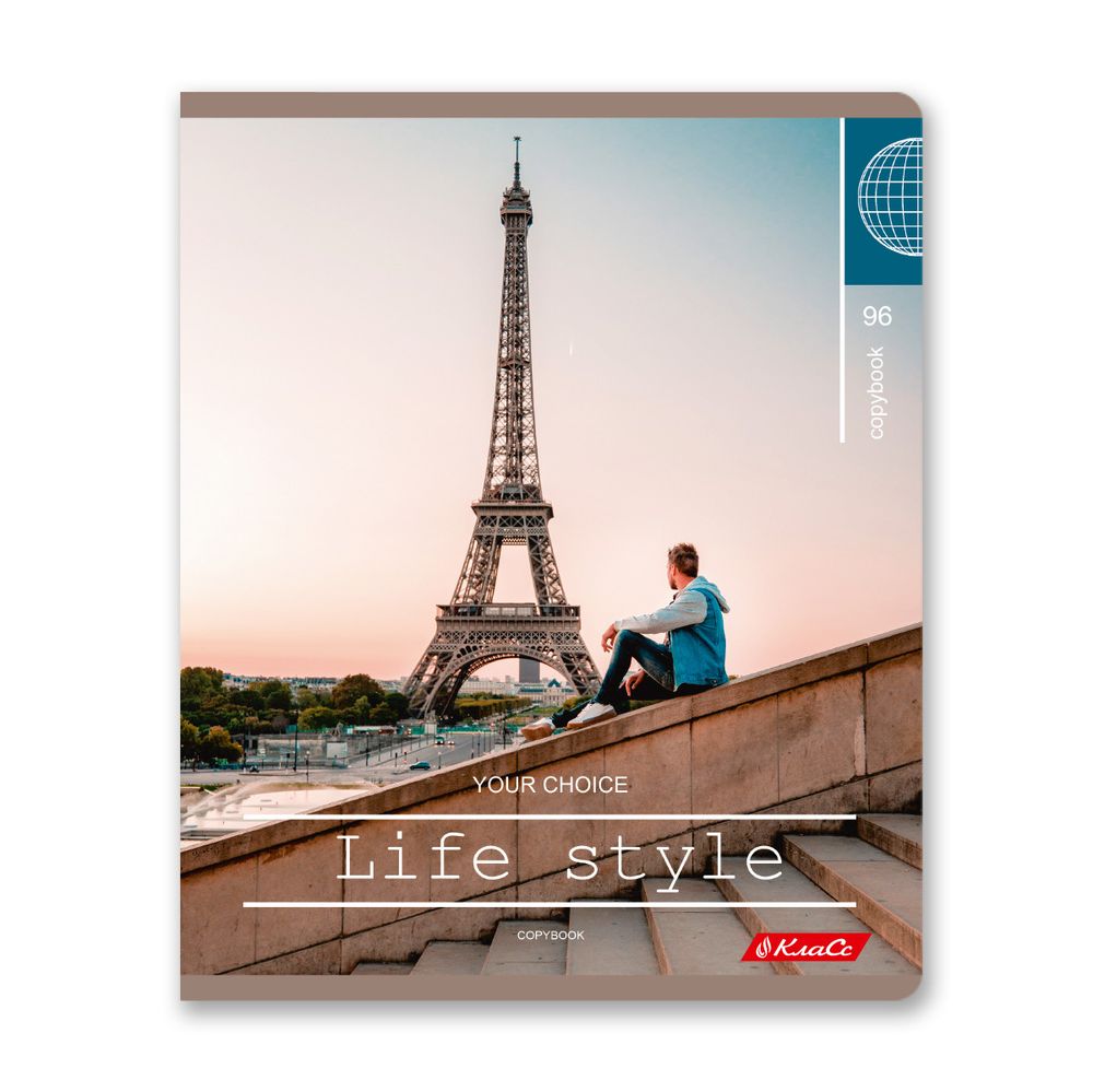 Тетрадь ученическая общая, A5+ 96 л. на скобе 60 г/м², белизна 100%, 5 шт, клетка в термоусадочной пленке, 000789 Вояж, Светоч 96ТЕТк-001