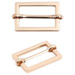 Рамка регулировочная металл литая с подвижной планкой 25 мм /31х21 мм, ⌀3 мм/, золото цв.02, 4 шт