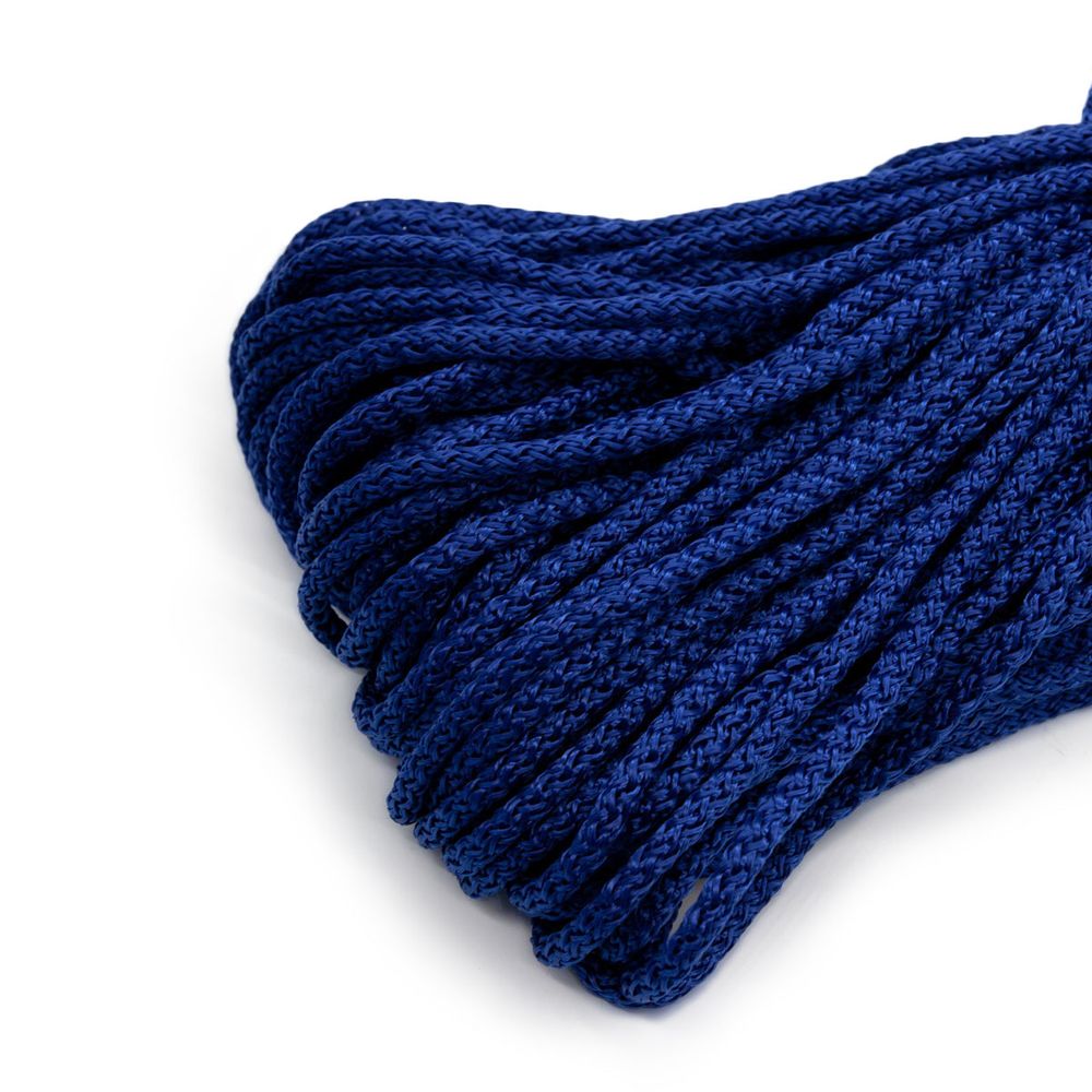 Шнур полипропилен круглый вязаный ⌀6.0 мм / 100 метров, 6-15 синий