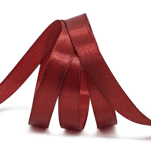 Лента атласная 1-сторонняя 12.0 мм / 22.86±1 метров, 029 бордовый, Globus