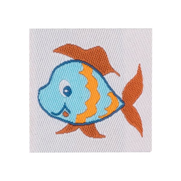 Нашивка полиэстер, 10 шт, 05-3 рыбка 3.2х3.2 см, Gamma HNP-5