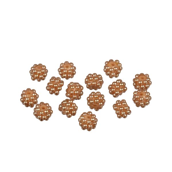 Бусины пластик ⌀10 мм, 15 шт, /РП/, №21 золотистый, Zlatka BWS-10