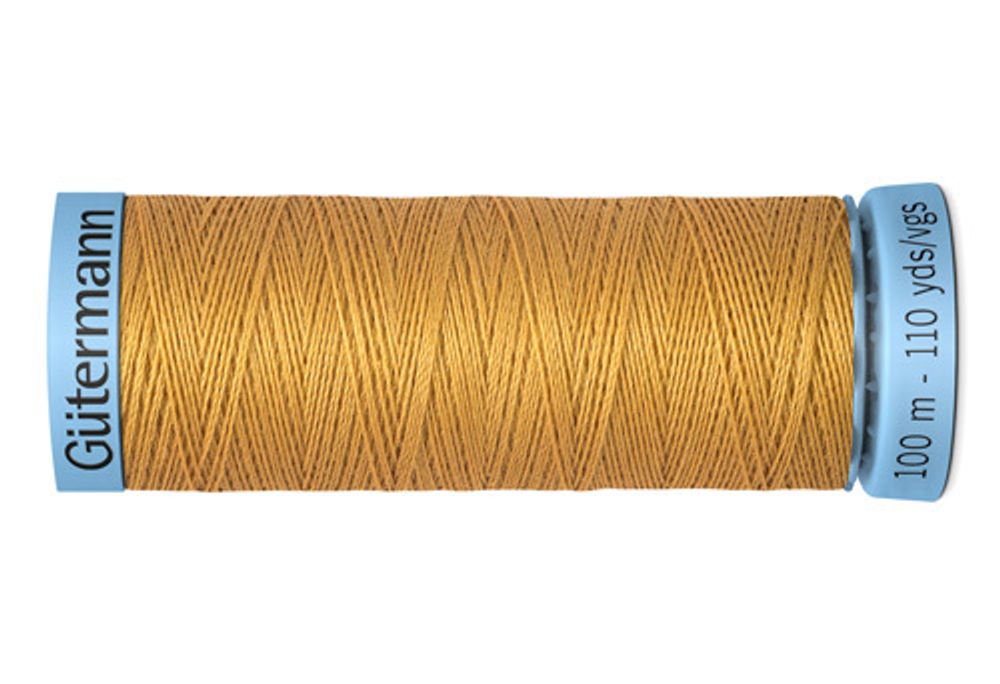 Нитки шелковые Gutermann Silk S303, 100м, 968 золотой, 5 катушек /TOS/