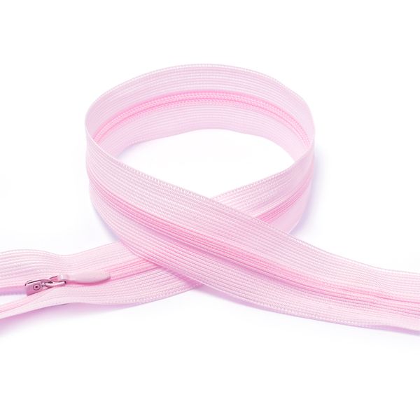 Молния потайная (скрытая) Т3 (3 мм) 1 зам., н/раз., 20 см, цв.F133 розовый уп.50 шт