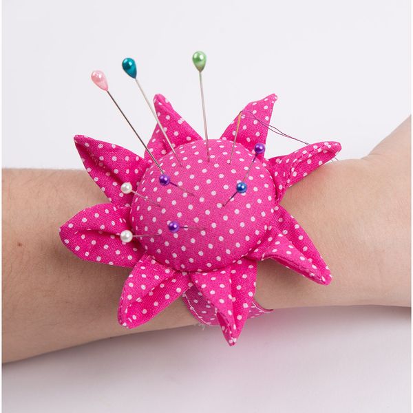 Подушечка для игл на руку 9 см, цветок, Gamma NDR-01