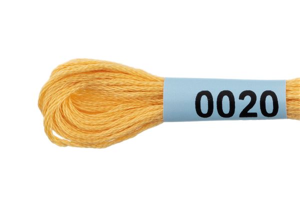 Мулине Gamma 100% хлопок, цв.0020 роз-желтый, 24 мотка по 8 метров