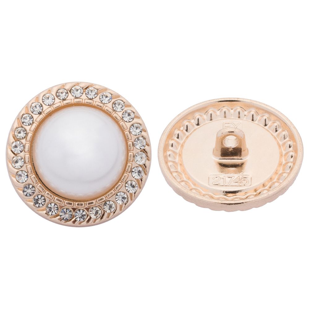 Пуговицы на ножке 36L=23 мм, металл, Gold (золотой), 10 шт, MP15