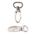 Карабин металл 15.0 мм (43х22 мм), никель, ГУ12849, 4 шт