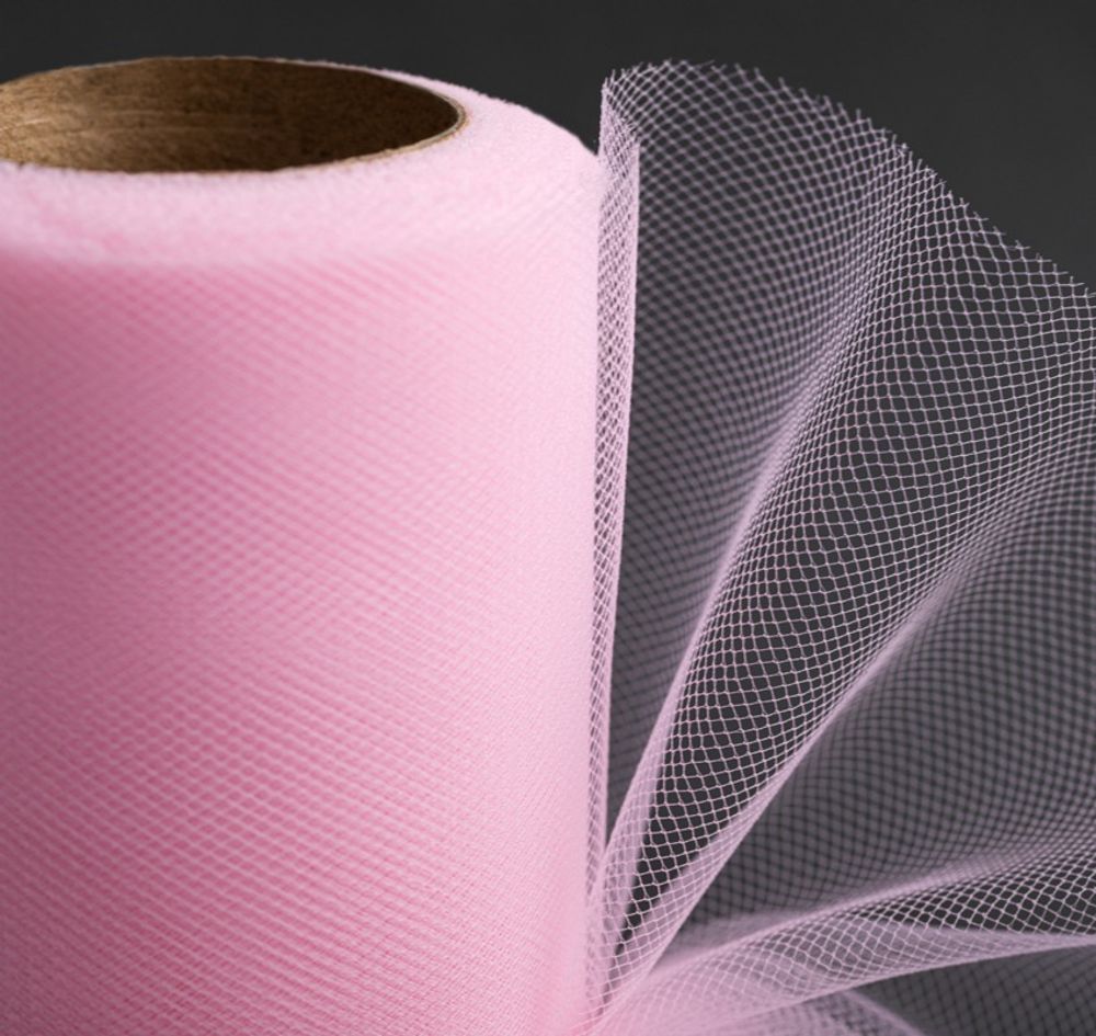 Фатин на шпульке средней жесткости, 100% нейлон, 150 мм, 03 розовый, 22,86м, Gamma FTN/R