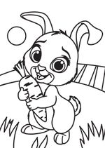 Набор для раскрашивания цветным песком №35 Кролик, 16.5х23 см, Hobbius SPT-01