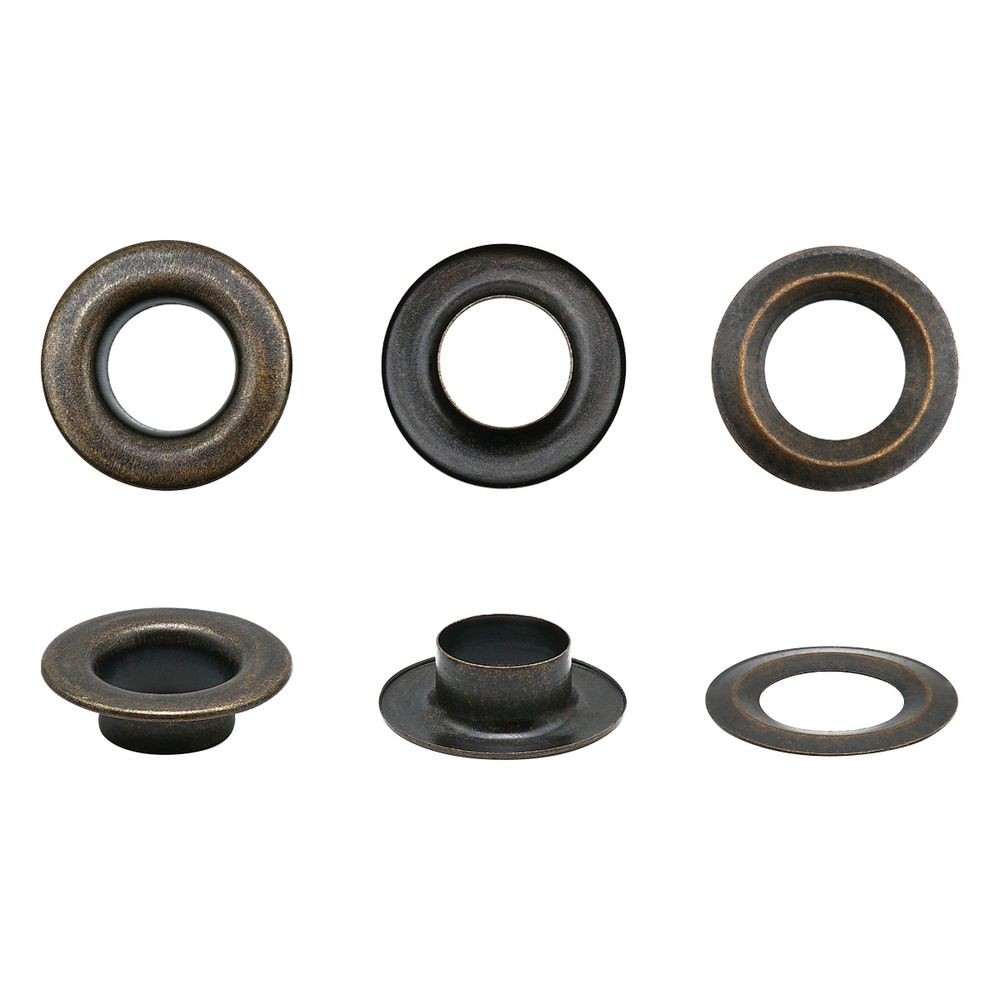 Люверсы металл ⌀13.0 мм (внутр.), №28, сталь, антик, 1000 шт, New Star