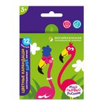 Набор цветных карандашей, короткие Фламинго SТCP-2012 заточенный 16х12 цв, Набор цветных карандашей, короткие Фламинго SТCP-2012 заточенный 16х12 цв, ВКФ SТCP-2012