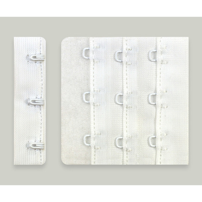 Застежки для бюстгальтера текстильные 3х3, 57 мм, 25 шт, 001 белый, Arta