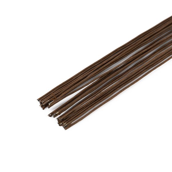 Проволока флористическая в оплетке ⌀0.95 мм, 100 шт (5х20 шт), 40 см, 03 коричневый, Blumentag FIW-0.95