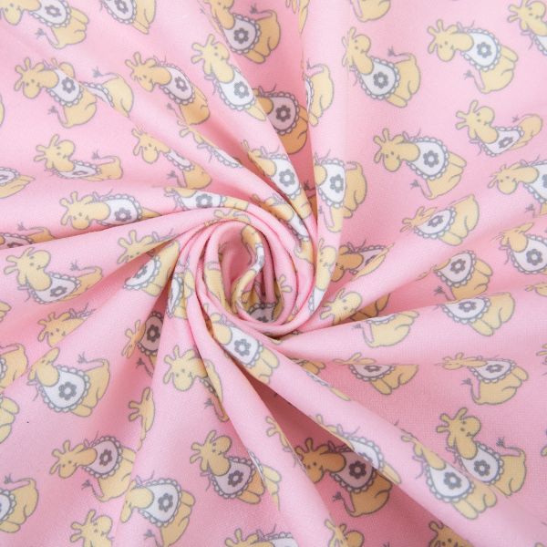 Ткань для пэчворка Peppy Молочные сны фланель, рулон 112 см / 5 метров, МС-02 розовый, Peppy