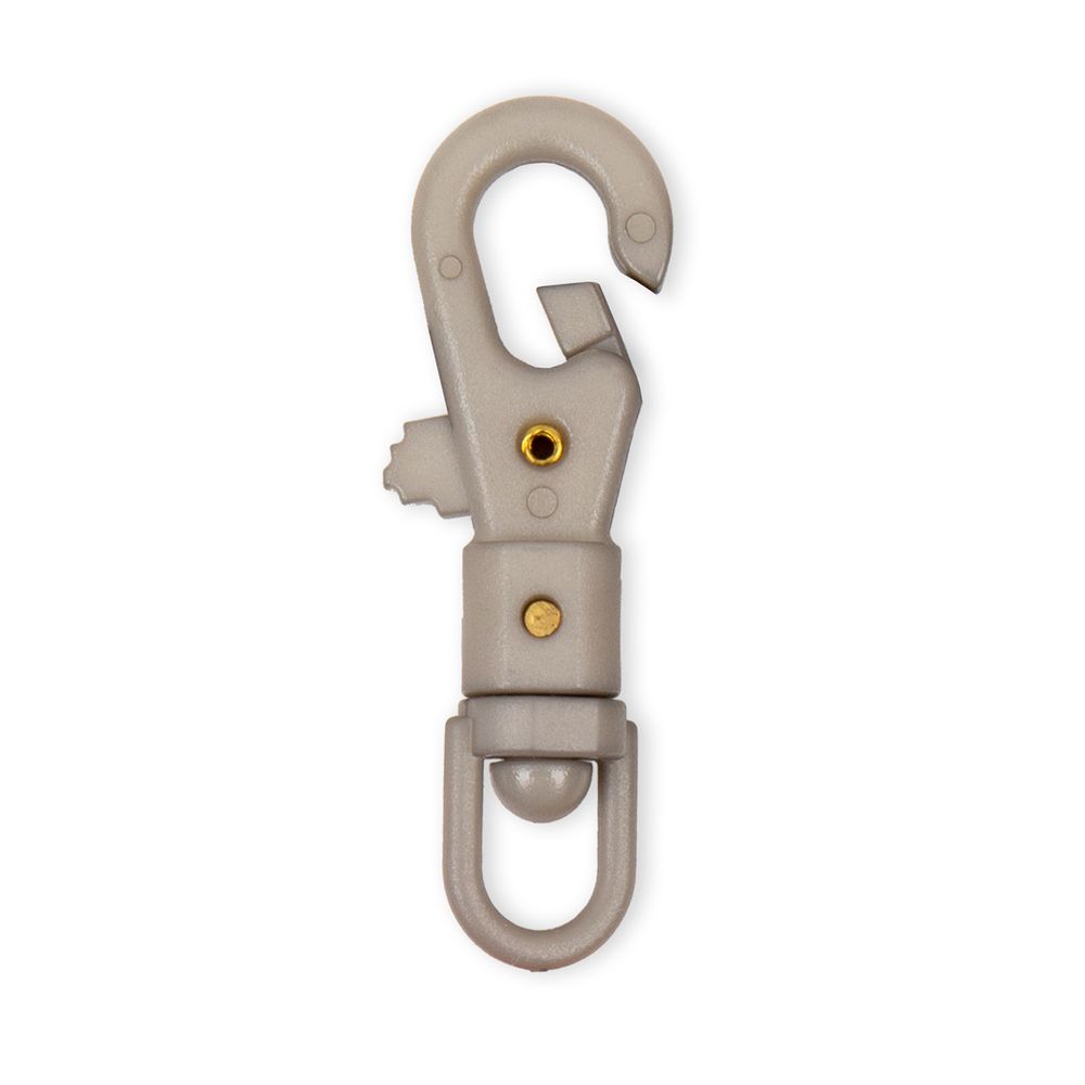 Карабин пластик 14 мм, 10 шт, №15 серый, Gamma GHB004