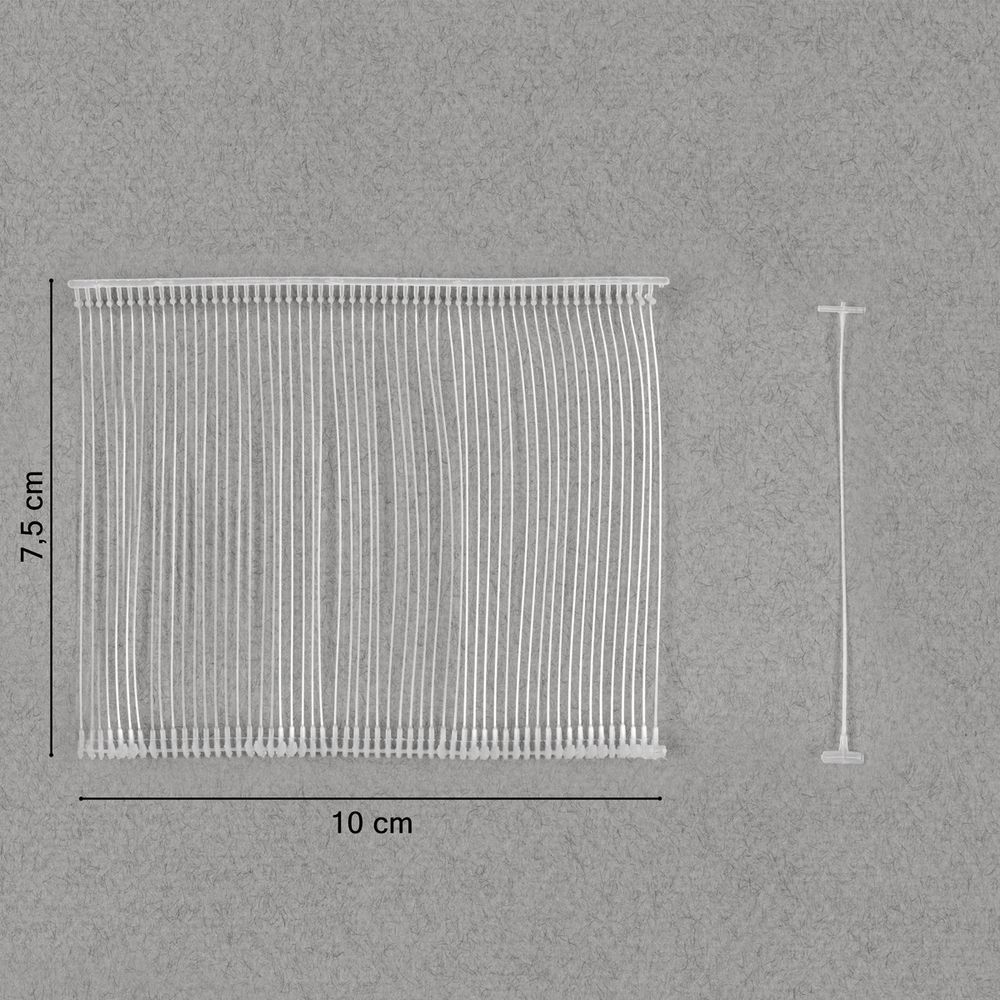 Держатели этикеток к этикет пистолету 75 мм, 5000 шт, прозрачный, Micron TPS-01