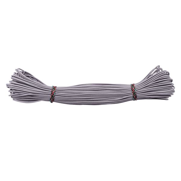 Резинка шляпная (шнур эластичный) ⌀2.0 мм / 30 метров, св.серый