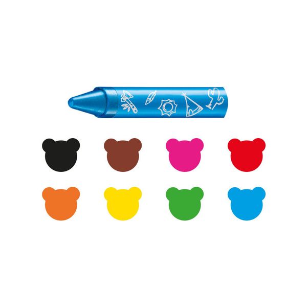 Набор восковых мелков Baby Wild Crayons 8 цв, 8 шт, Carioca 42892