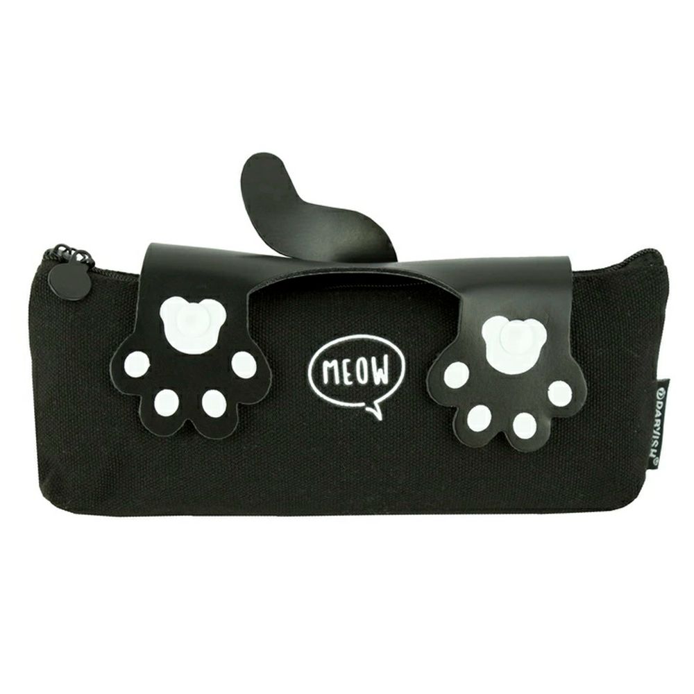 Пенал мягкий тубус Мяу, 2 черный, DV-13252