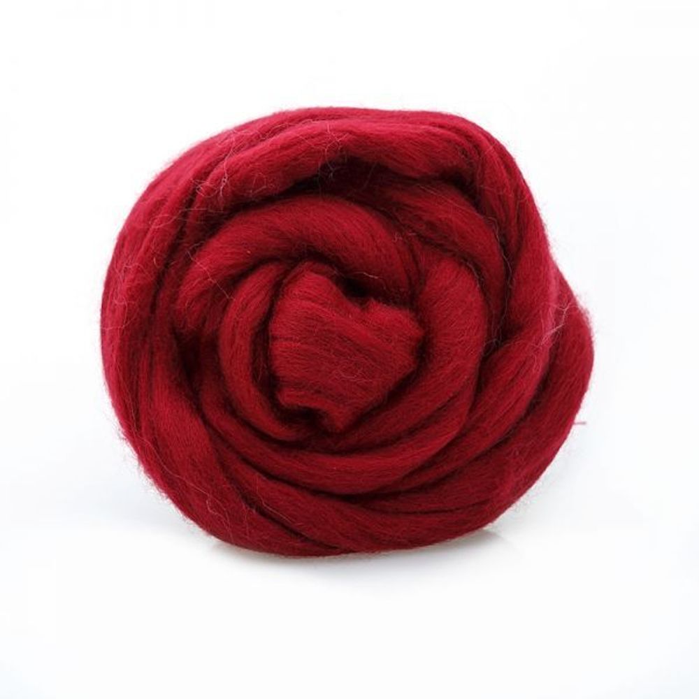 Шерсть для валяния Троицкая п/тонкая 1х100 г (до 29 мкр), 788 св. марсала