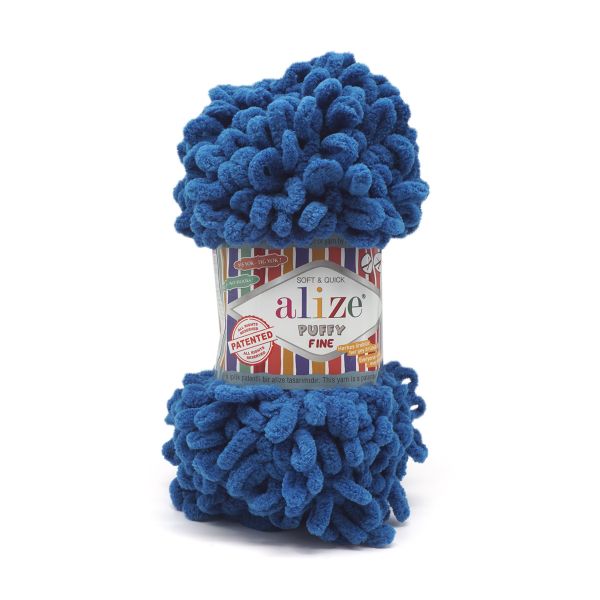 Пряжа Alize (Ализе) Puffy Fine / уп.5 мот. по 100 г, 14м, 637 морская волна A