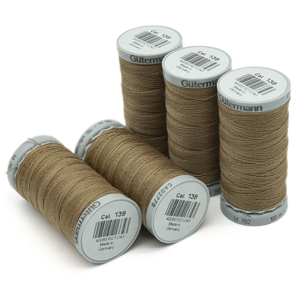 Нитки суперкрепкие Gutermann Extra Strong M782, 100м, 139 бежево-розовый, 5 катушек
