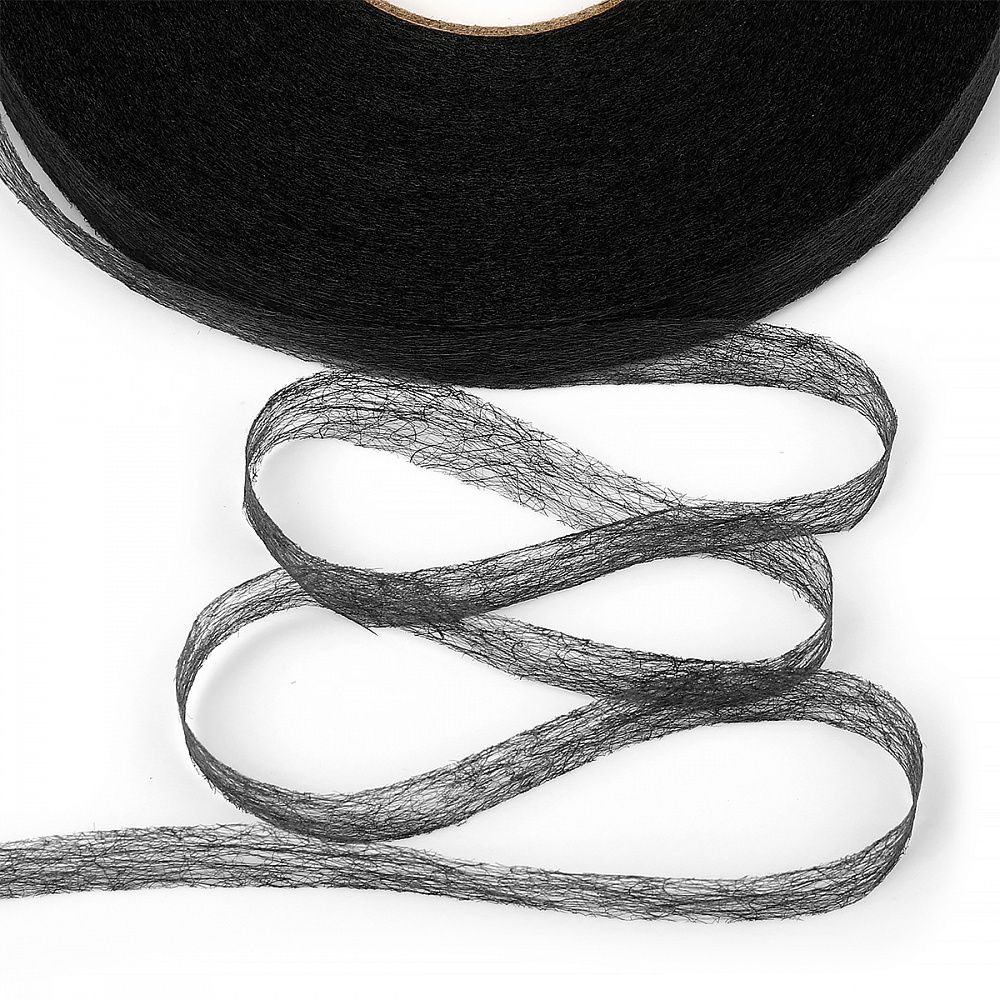 Паутинка клеевая 10 мм / 25 рол. по 100 м, черный 23 г/м², Ideal