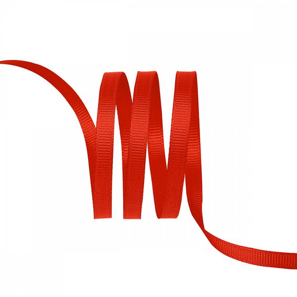 Лента репсовая (в рубчик) 6.0 мм цв. 235 класс.красный уп.22.86м (±1м)