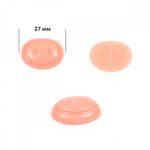 Носик пятачок 27 мм, TBY.7955, цв.белый-черный уп.50 шт