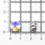 Хрустальные стразы в цапах круглой формы, белый c внутренним AB покрытием 10 мм, 5 шт, Astra&Craft, РЦ003НН10