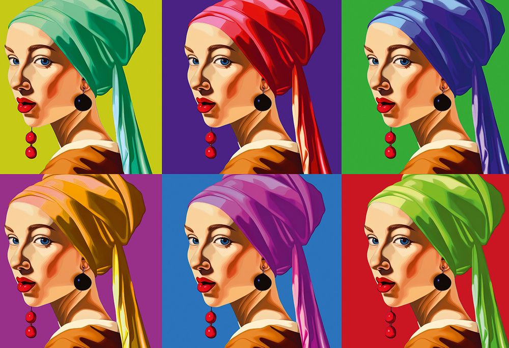 Пазл 500 элементов, Девушка в серёжках. Поп-арт, PZL-500/47, Фрея