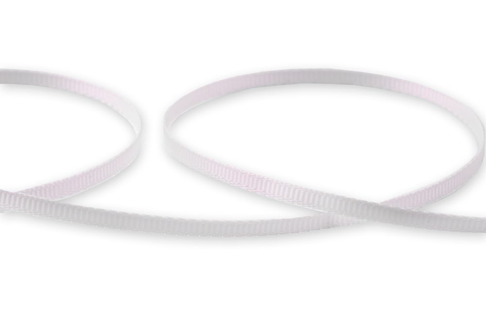 Лента репсовая (в рубчик) 3.0 мм / 91.44 метра, 002 гр.белый, Gamma GR-03