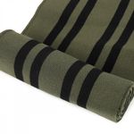 Подвяз (довяз) трикотажный 14.0х100 см, олива с черными полосами, двухслойный, 100% п/э, 1 штука