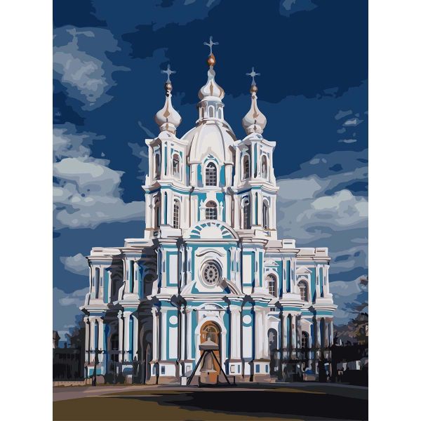 Картина по номерам Cristyle ST049, Санкт-Петербург. Смольный собор, 30х40 см