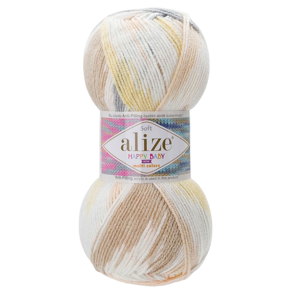 Пряжа Alize (Ализе) Happy Baby new Multi Colors / уп.5 мот. по 100 г, 320м, 52999 секционный