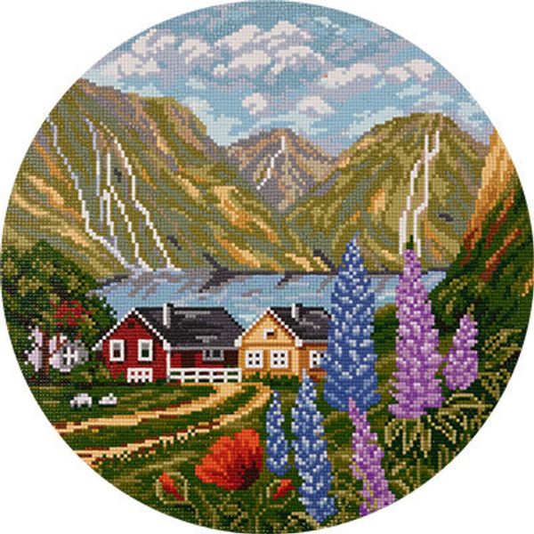 Алмазная (кристальная) мозаика Фрея, Летний день, 34,5х34,5 см