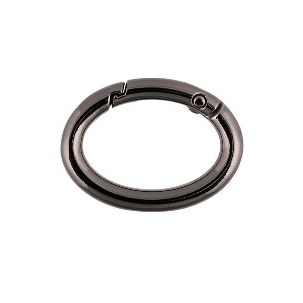Карабин металл кольцо овал 29 мм (37 мм), 10 шт, 02 черн.никель, Gamma GH-329