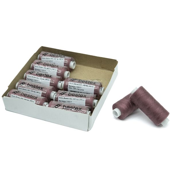 Нитки швейные бытовые Bestex 40/2, 365 м (400 ярд) / 10 кат., 298 старая роза