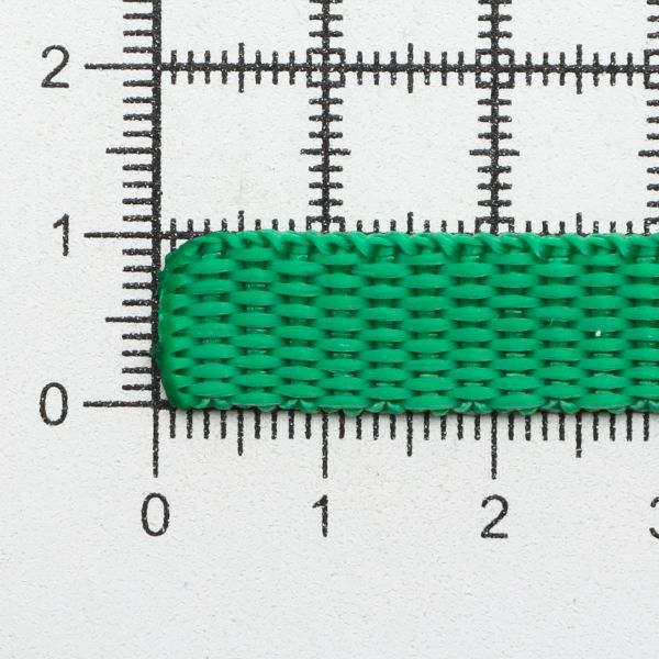 Стропа (ременная лента) 10 мм / 25 метров, толщ. 1.0 мм, [5.5 г/пог.м], 100% п/п, 54 ярко-зеленый